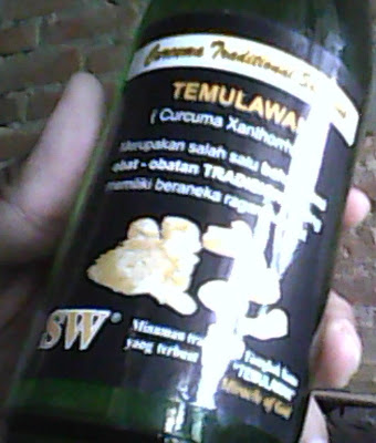 label belakang Minuman Fermentasi Temulawak “SW”